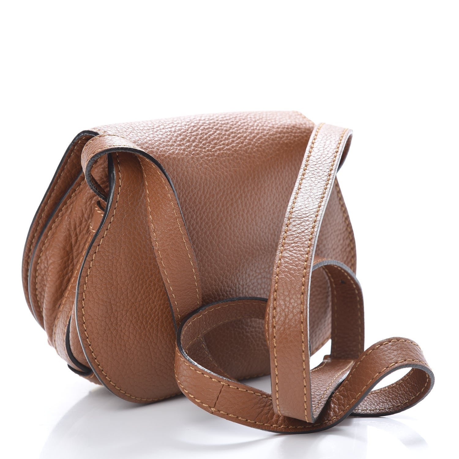 Chloe Calfskin Mini Marcie Round Crossbody Bag Tan 3 of 15