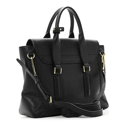 3.1 Phillip Lim Textured Calfskin Medium Pashli Satchel Black 3 of 9