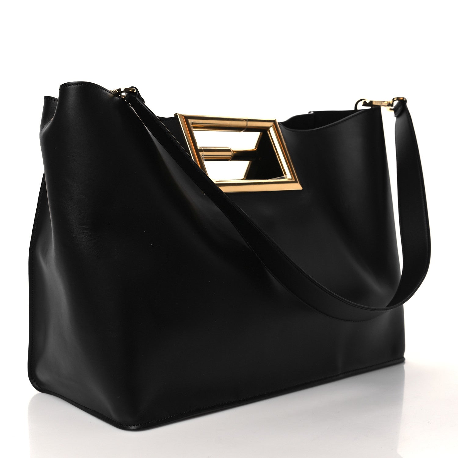 Fendi Vitello King Medium Fendi Way Tote Black 3 of 8