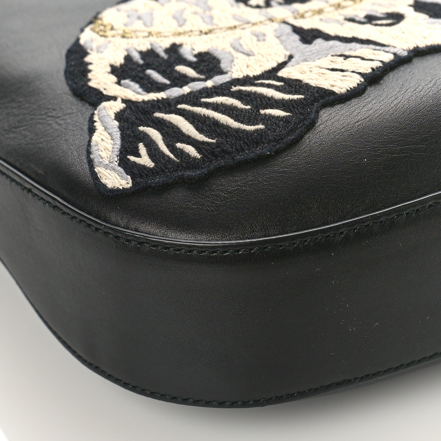 Gucci Calfskin Web Dog Embroidered Medium Dionysus Hobo Black 8 of 11
