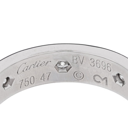 Cartier 18K White Gold 8 Diamond 4mm Wedding Band LOVE Ring 47 4 4 of 4