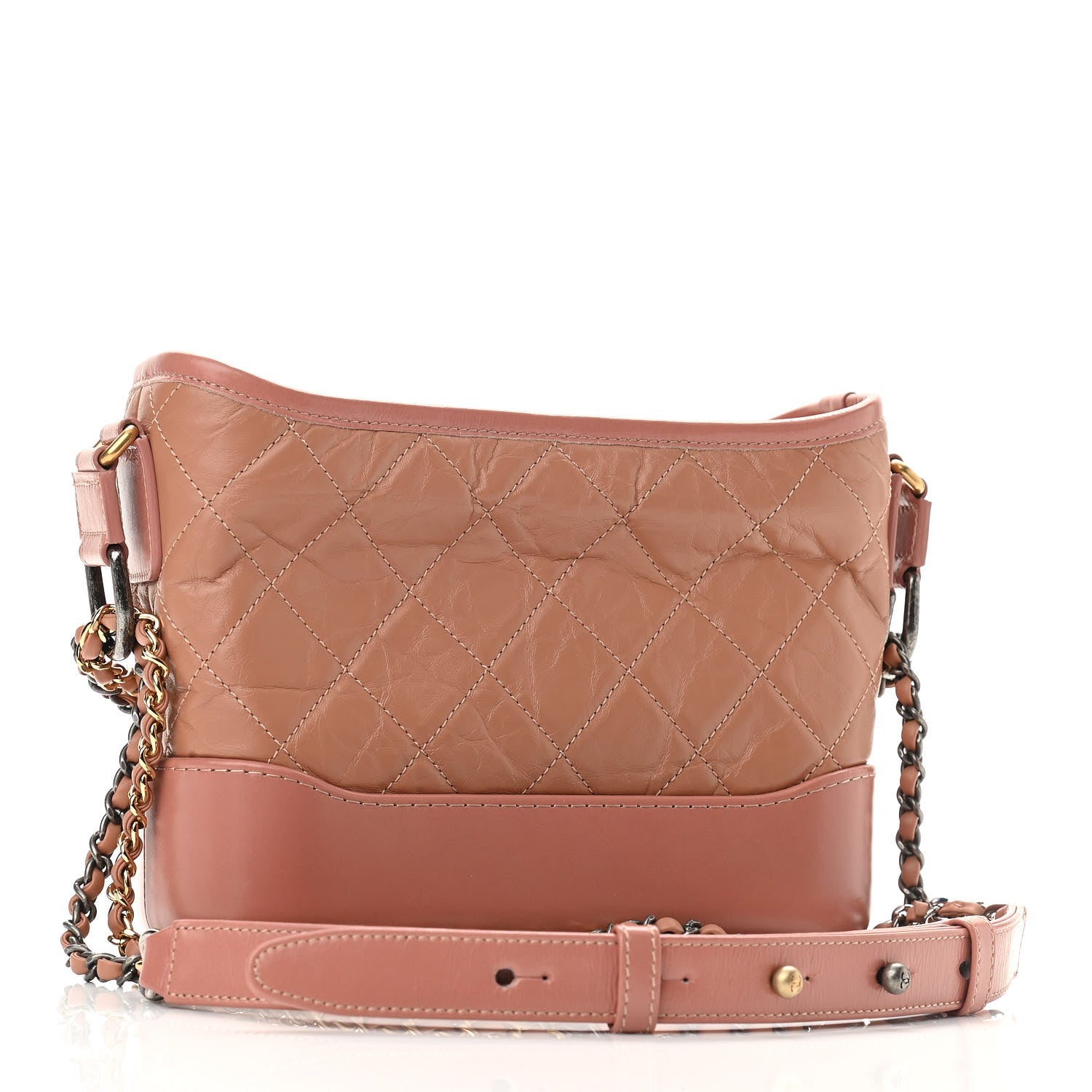 Chanel Aged Calfskin Quilted Small Gabrielle Hobo Pink 3 of 10