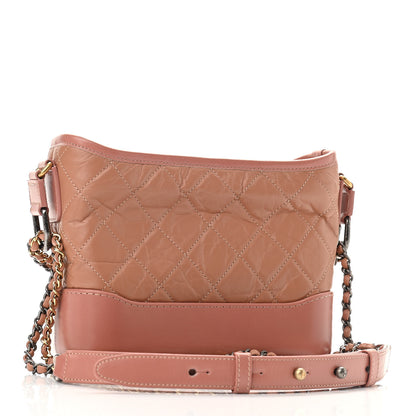 Chanel Aged Calfskin Quilted Small Gabrielle Hobo Pink 3 of 10