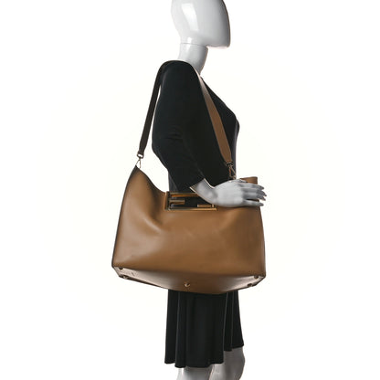 Fendi Vitello King Medium Fendi Way Tote Miele Scuro 2 of 15
