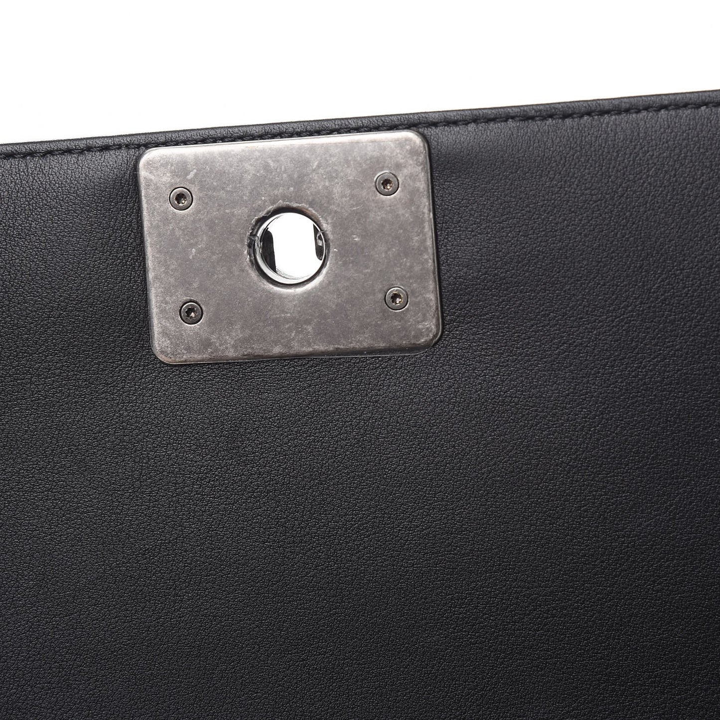 Calfskin Quilted Medium Boy Flap Black