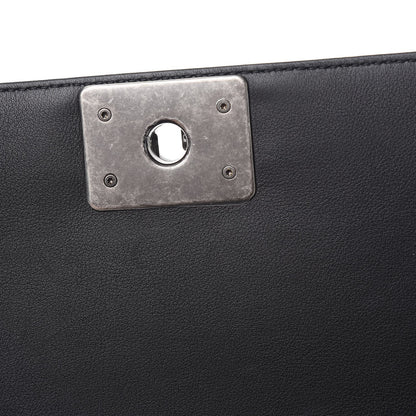 Chanel Calfskin Quilted Medium Boy Flap Black 9 of 10