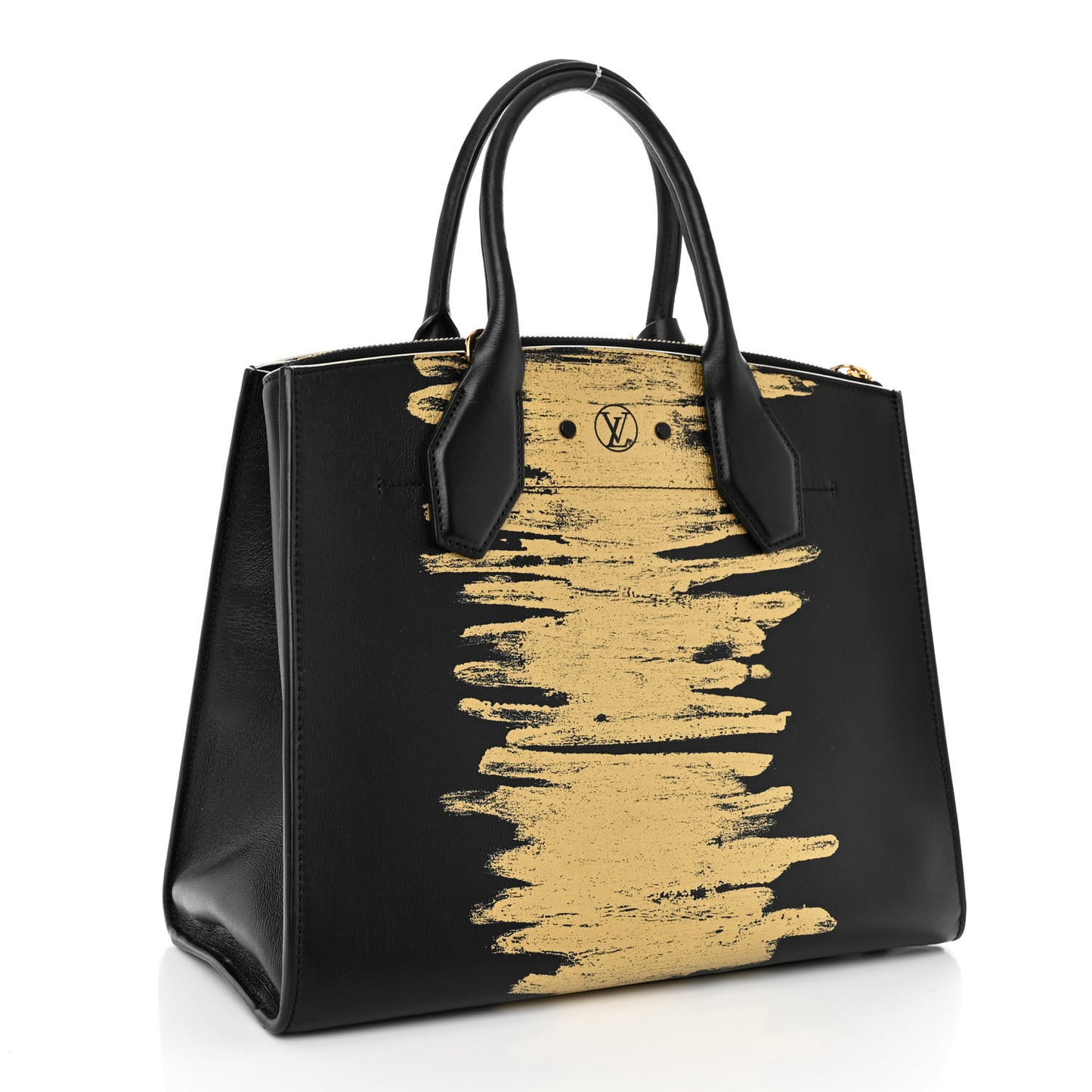 Calfskin Golden Light City Steamer MM Black