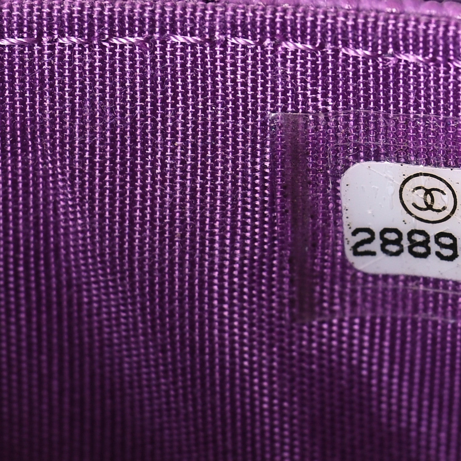 Chanel Caviar Quilted Filigree Card Holder Purple 8 of 10