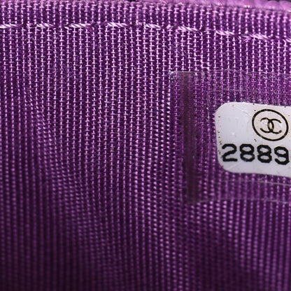 Chanel Caviar Quilted Filigree Card Holder Purple 8 of 10