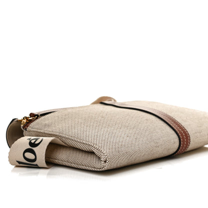 Chloe Cotton Calfskin Woody Belt Bag Beige Brown 9 of 11