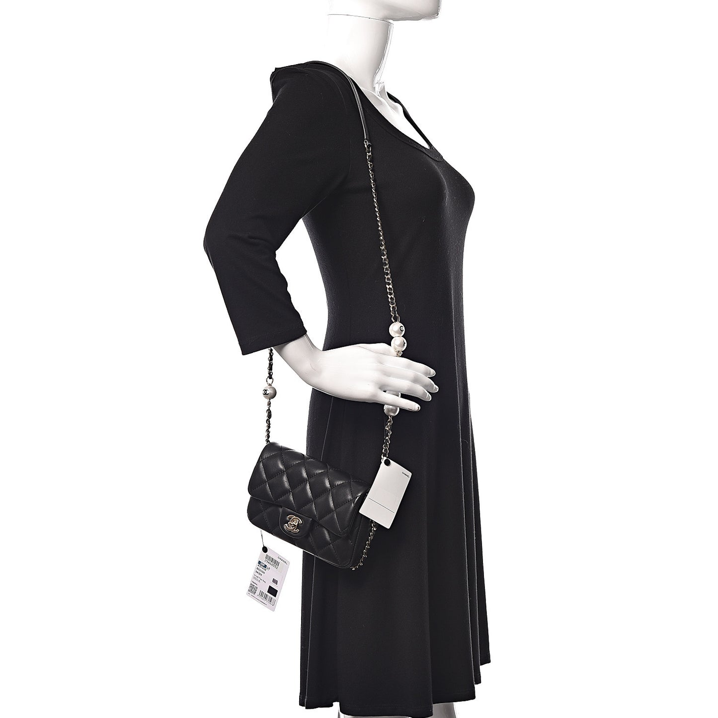 Lambskin Quilted Mini My Precious Flap Black