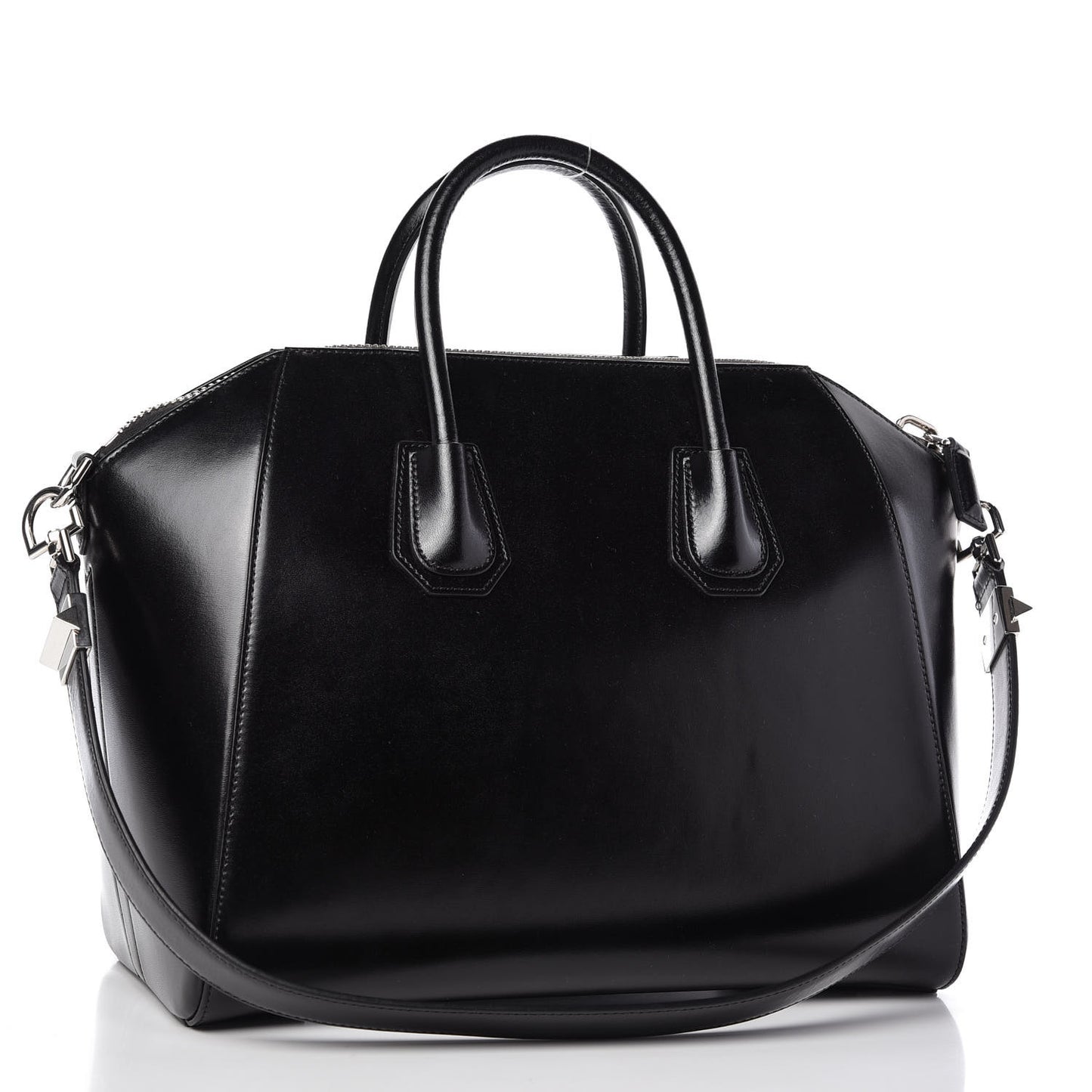 Shiny Lord Calfskin Medium Antigona Black