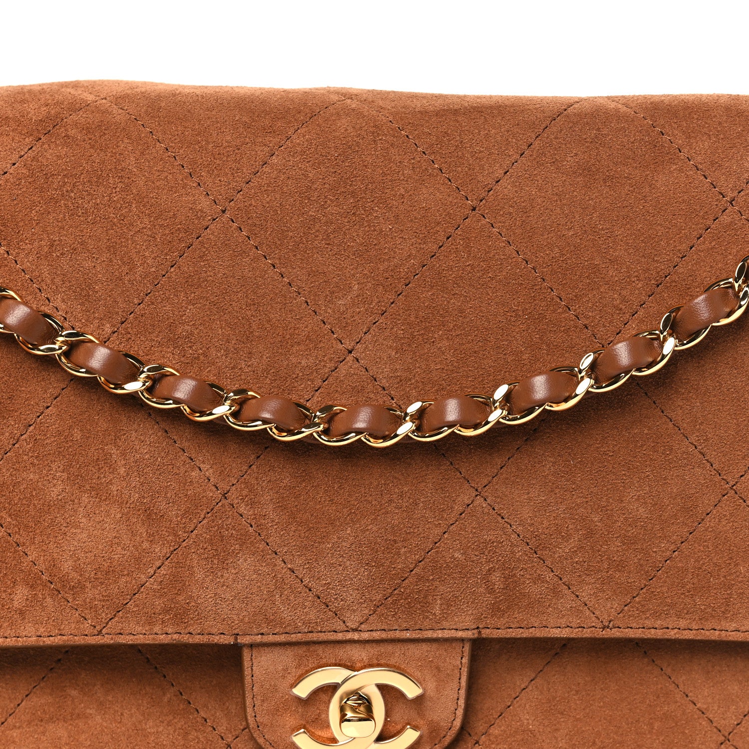 Chanel Suede Calfskin Souplissimo Maxi Flap Camel 7 of 10