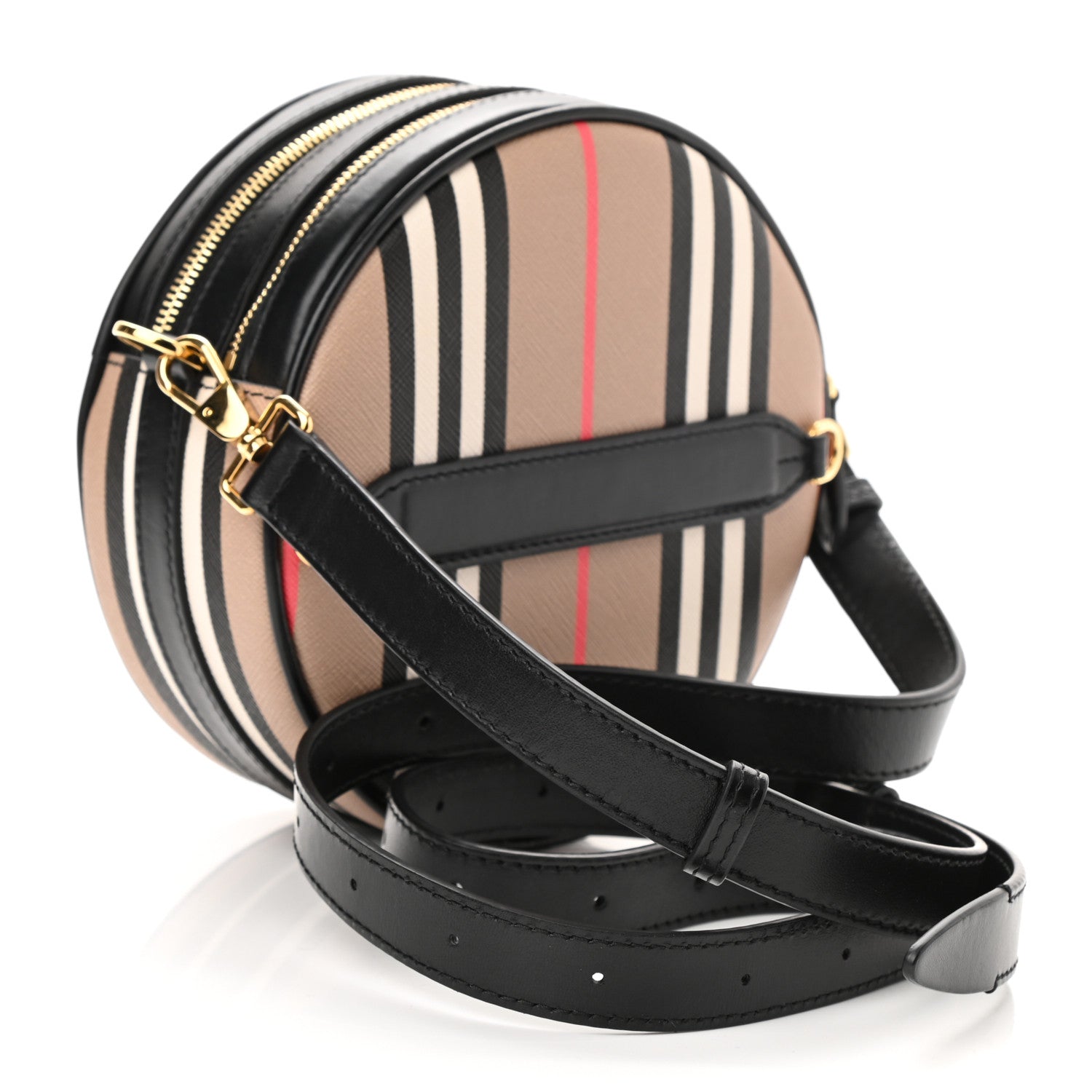 Burberry E-Canvas Calfskin Icon Stripe Louise Bag Archive Beige 3 of 8