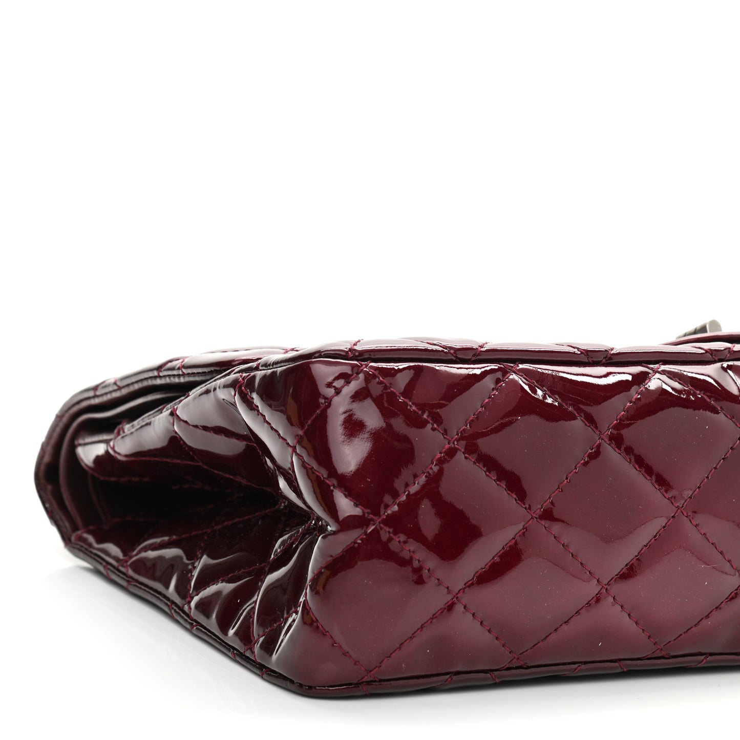 Patent Quilted 2.55 Reissue 227 Flap Light Burgundy