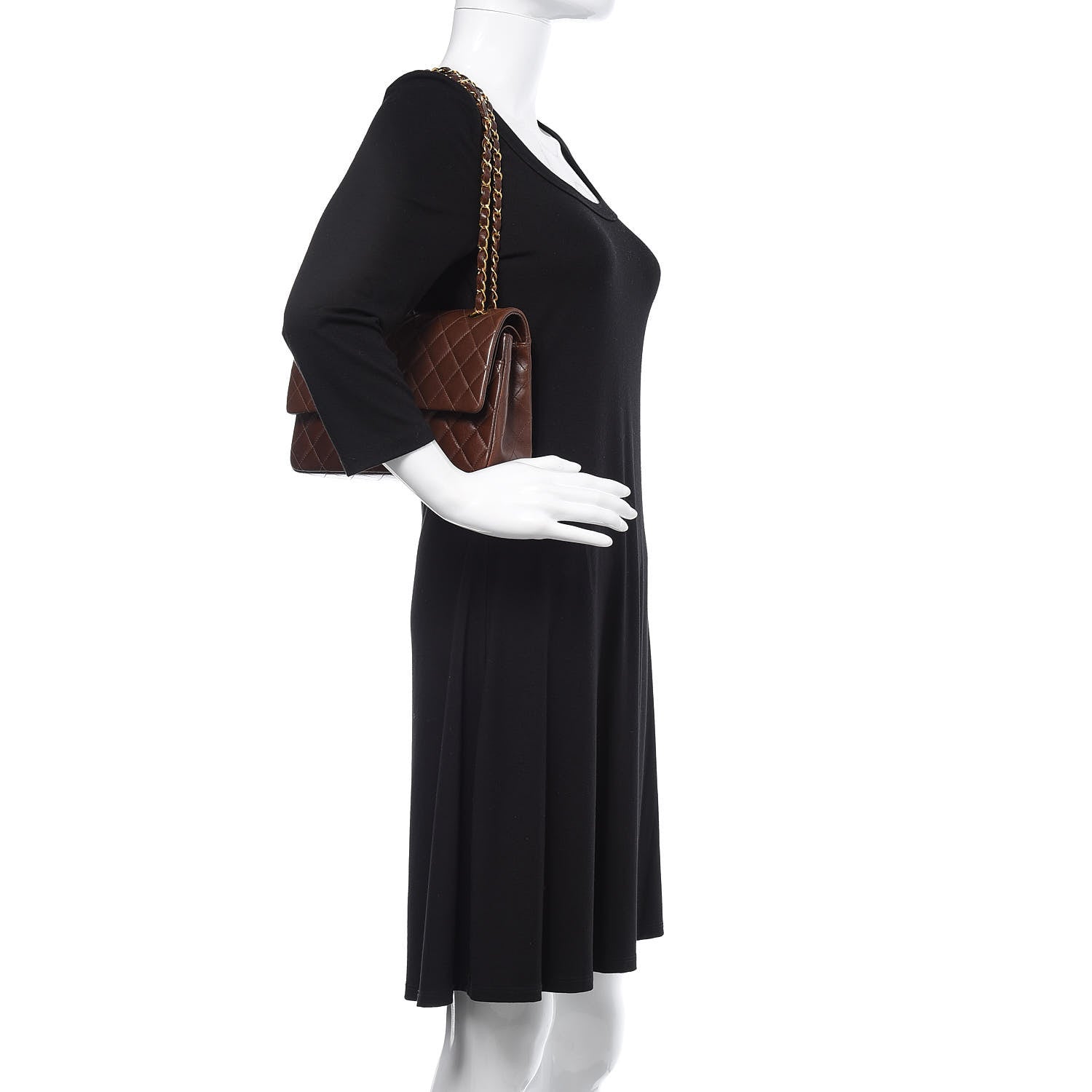 Chanel Lambskin Quilted Medium Double Flap Brown 2 of 13