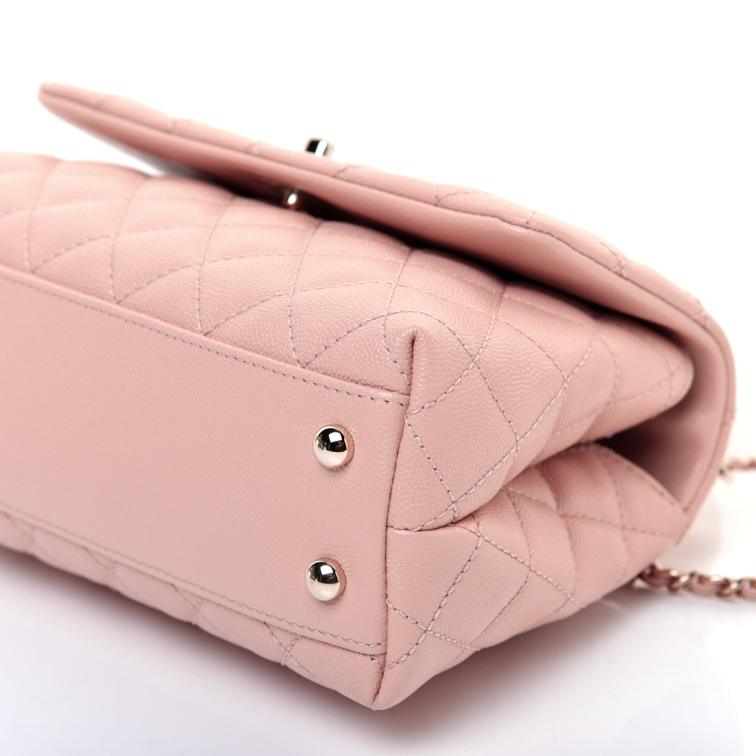 Chanel Caviar Quilted Mini Coco Handle Flap Light Pink 6 of 11