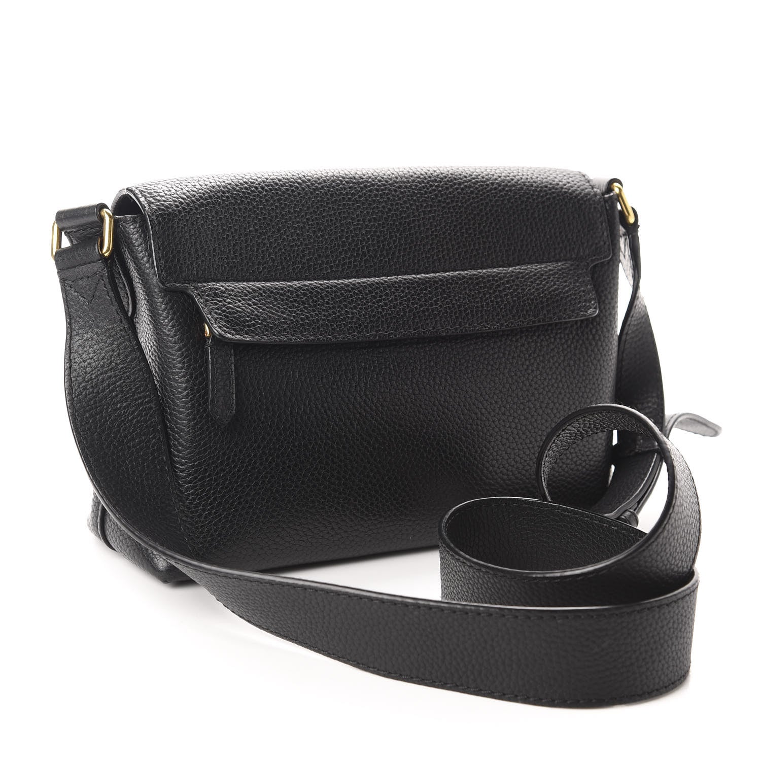 Burberry Grainy Calfskin Embossed Small Messenger Black 3 of 10