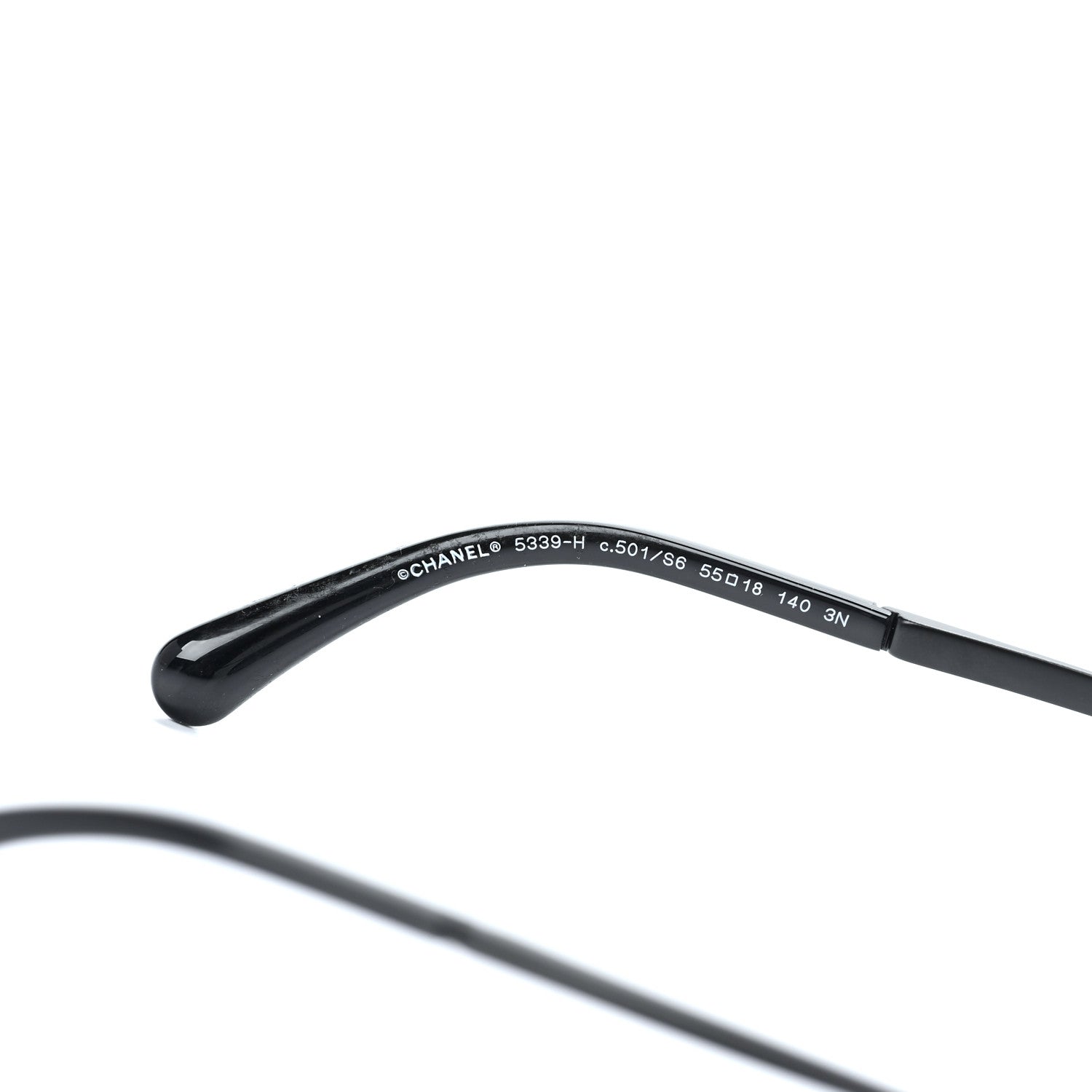 Chanel Acetate Butterfly Winter Pearl Sunglasses 5339-H Black 5 of 7