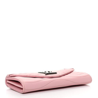Louis Vuitton Calfskin New Wave Long Wallet Smoothie Pink 4 of 8