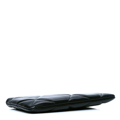 Chanel Shiny Goatskin Quilted Small Chanel 19 Pouch Black 3 of 4
