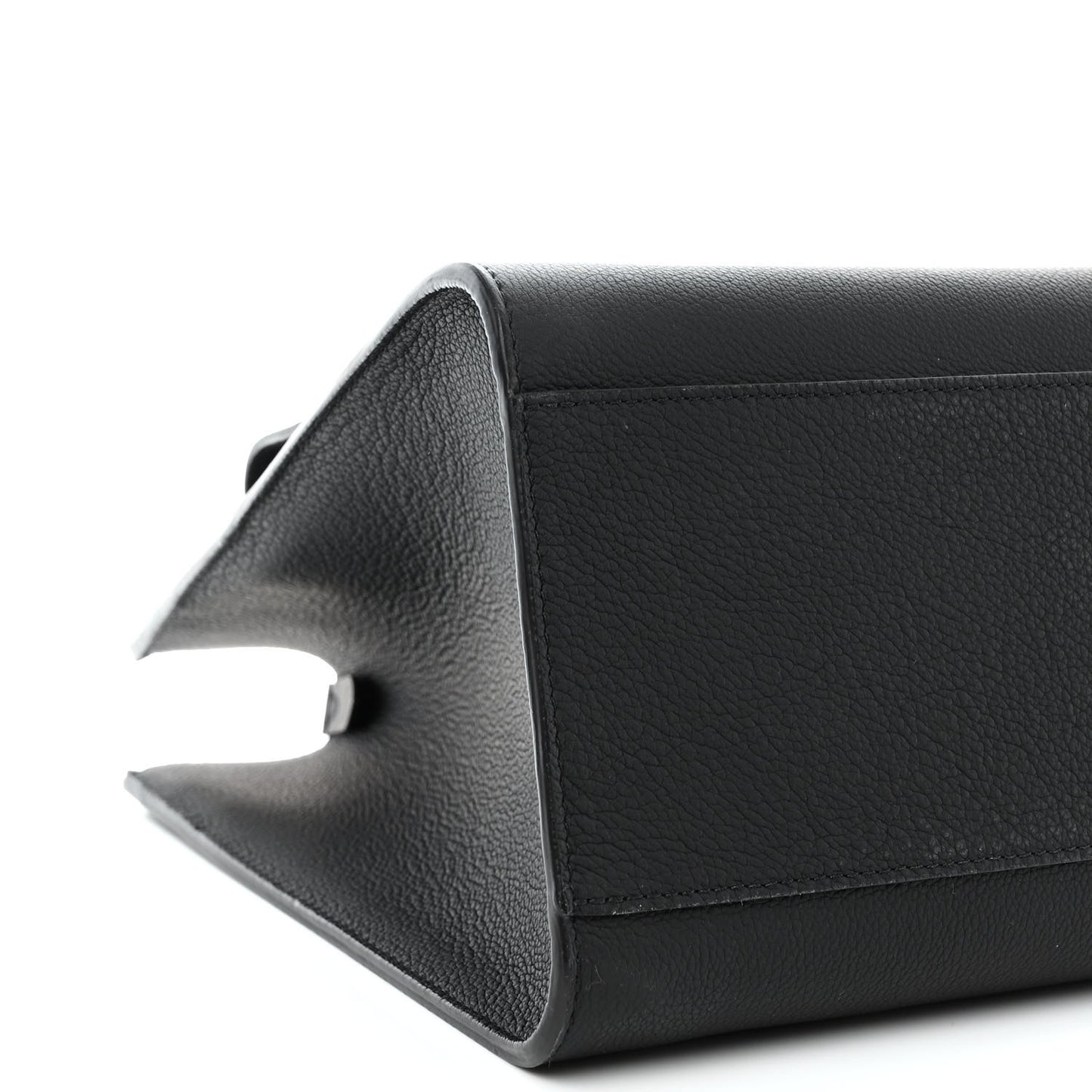Soft Calfskin Lockme Tote MM Black
