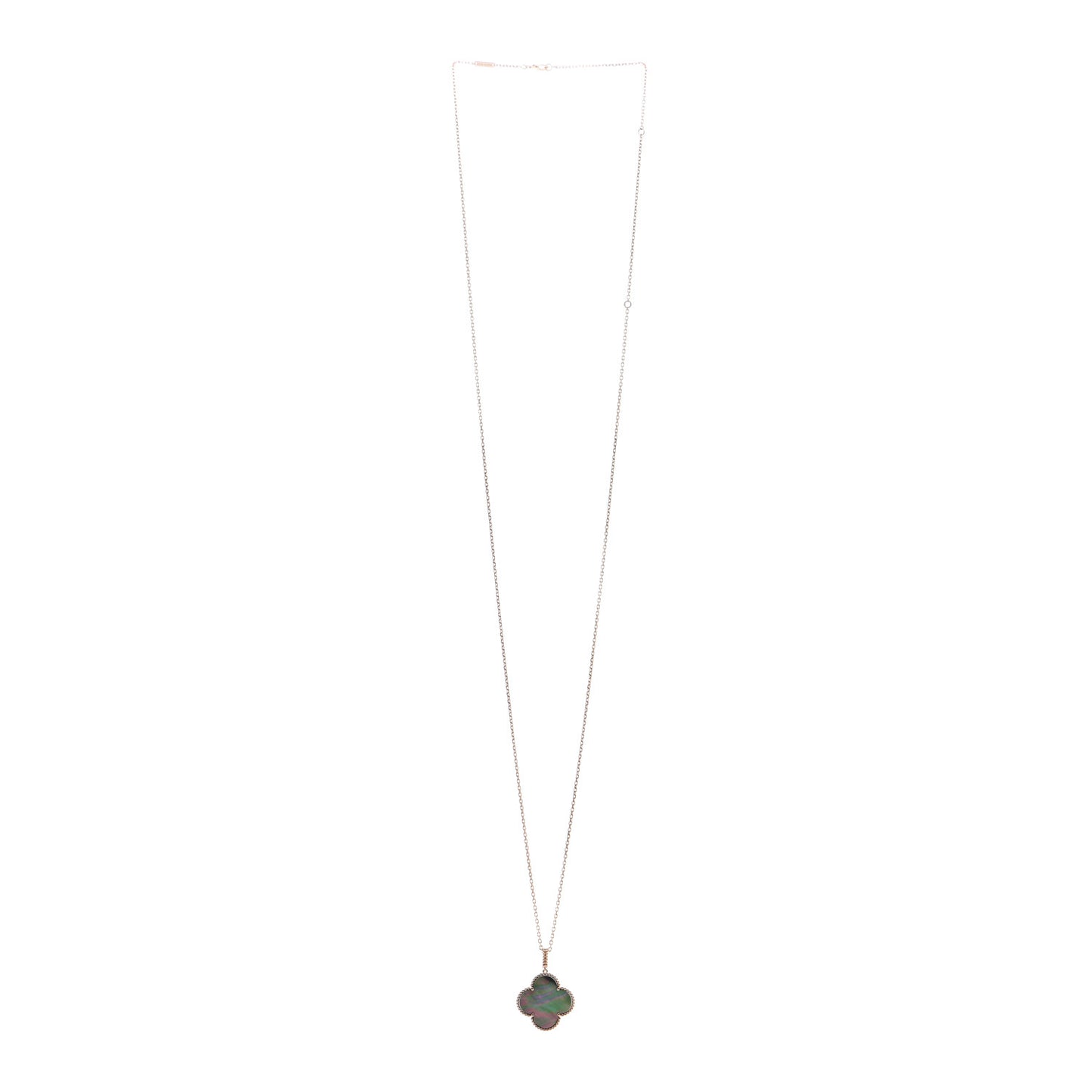 18K Rose Gold Gray Mother of Pearl Magic Alhambra Long Necklace