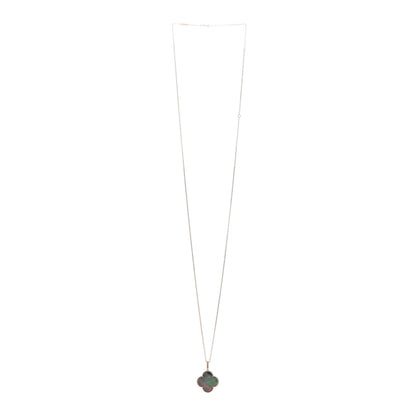 Van Cleef & Arpels 18K Rose Gold Gray Mother of Pearl Magic Alhambra Long Necklace 3 of 5