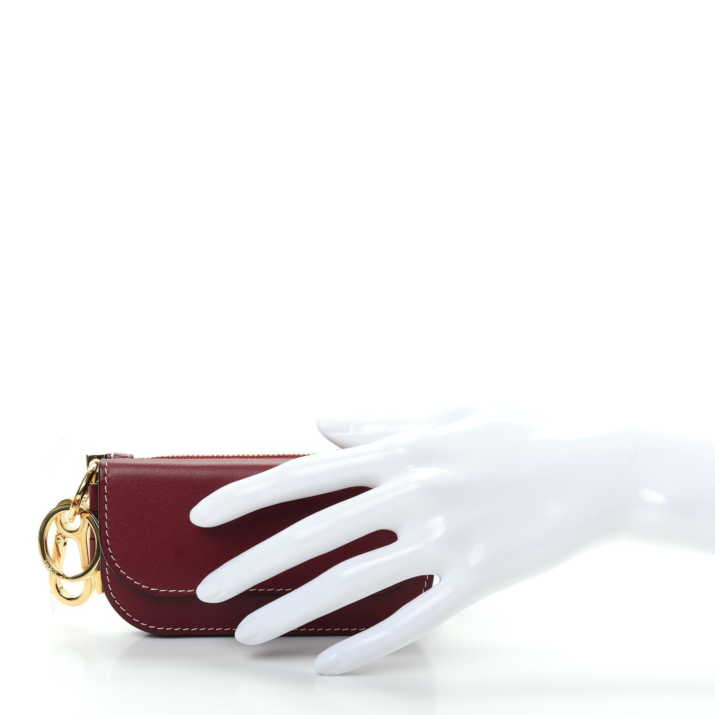 Smooth Calfskin Mini Gate Wallet Wine