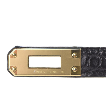 Hermes Matte Alligator Birkin 25 Black 27 of 32