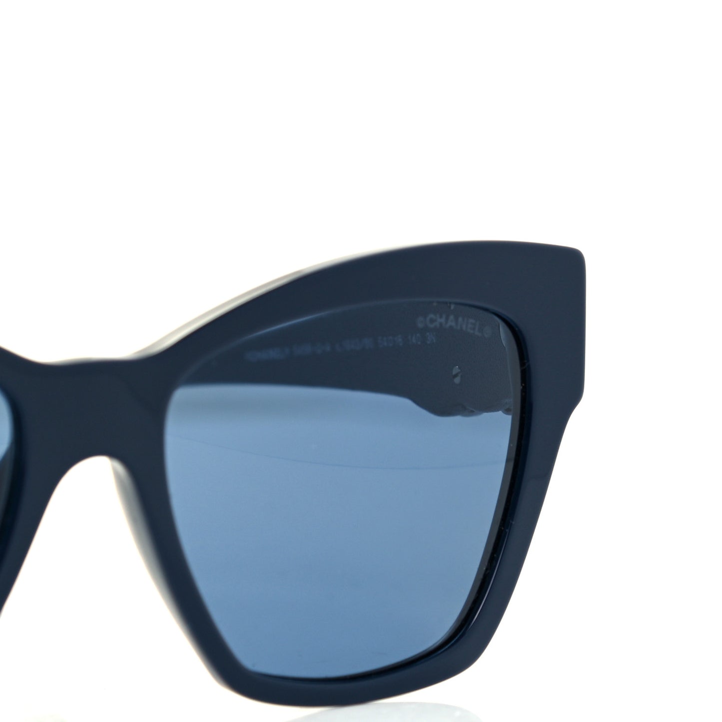 Acetate Square Cat Eye CC Sunglasses 5456QA Blue