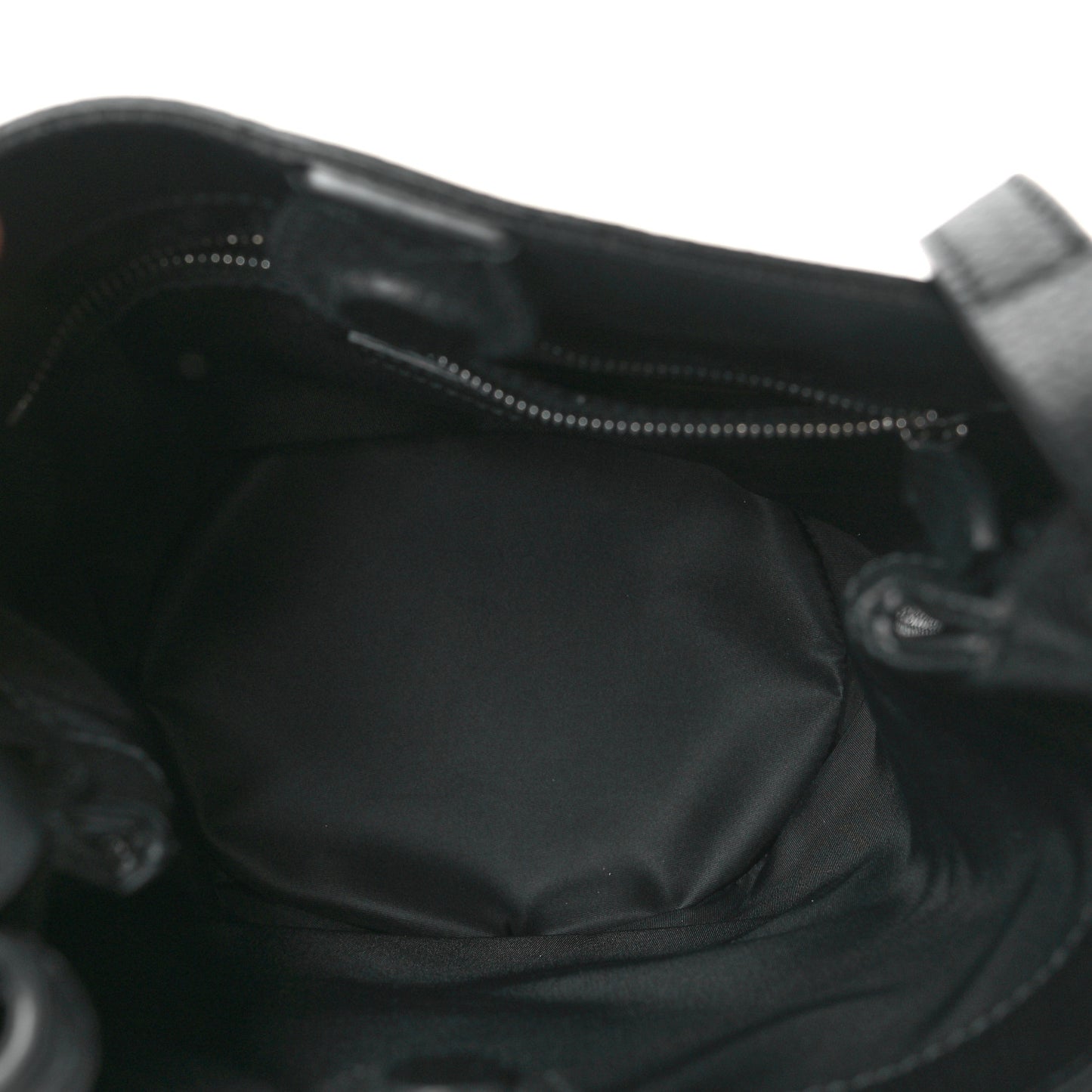London Grainy Calfskin Small Lorne Bucket Crossbody Black