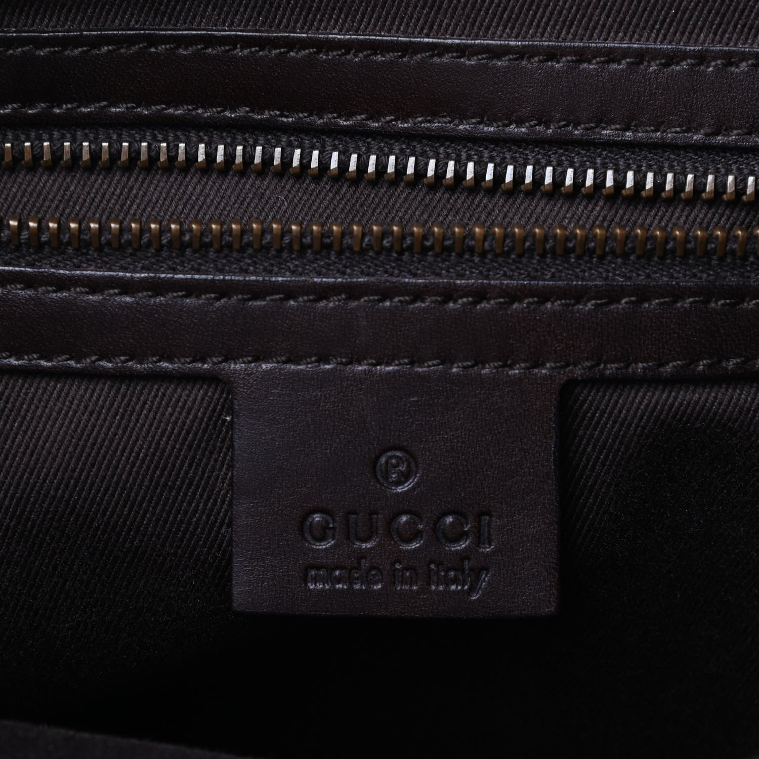 Gucci Monogram Woven Handle Tote Brown 6 of 9