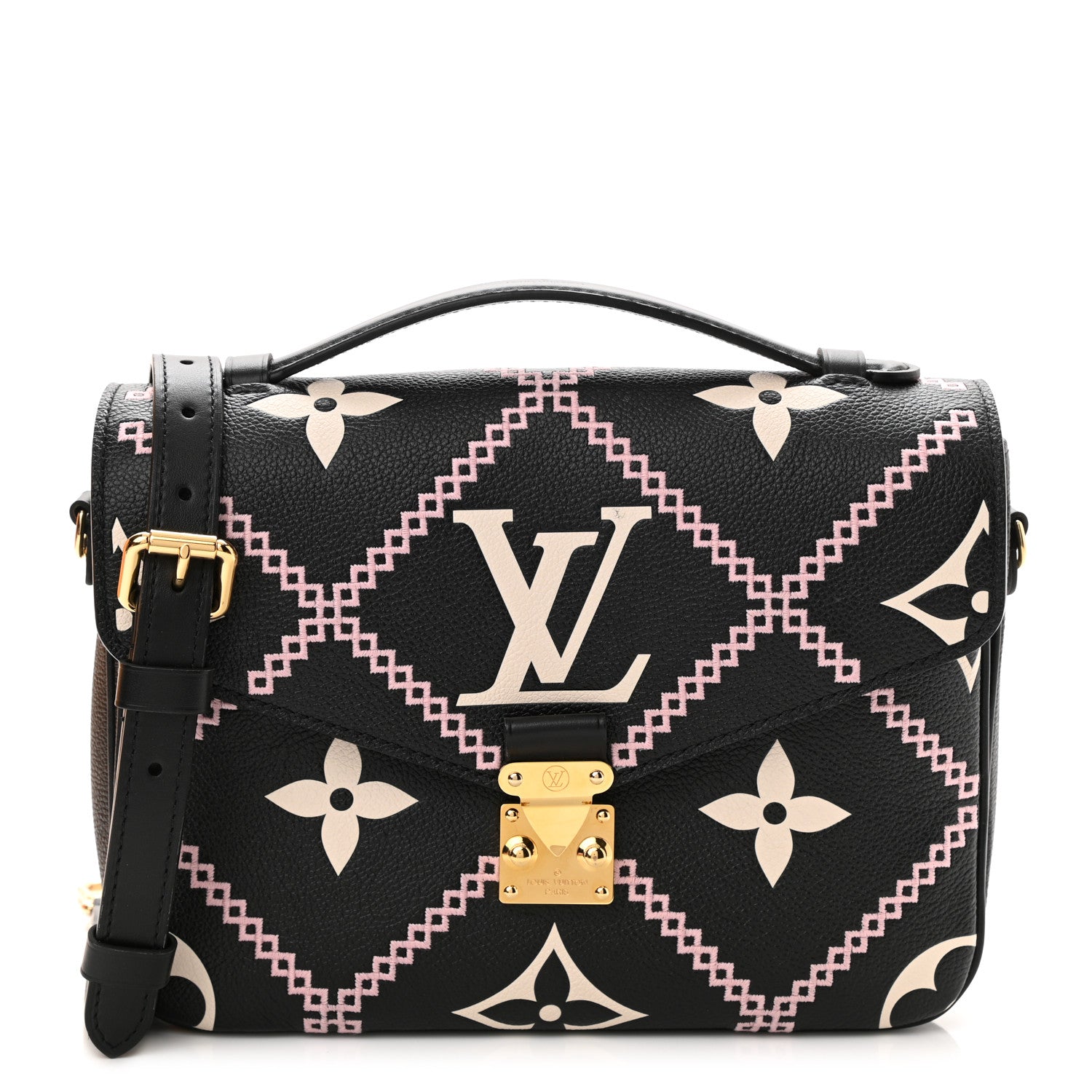 Louis Vuitton Empreinte Monogram Giant Broderies Pochette Metis Black 1 of 10