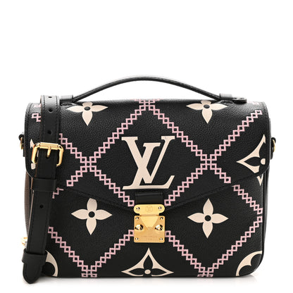 Louis Vuitton Empreinte Monogram Giant Broderies Pochette Metis Black 1 of 10