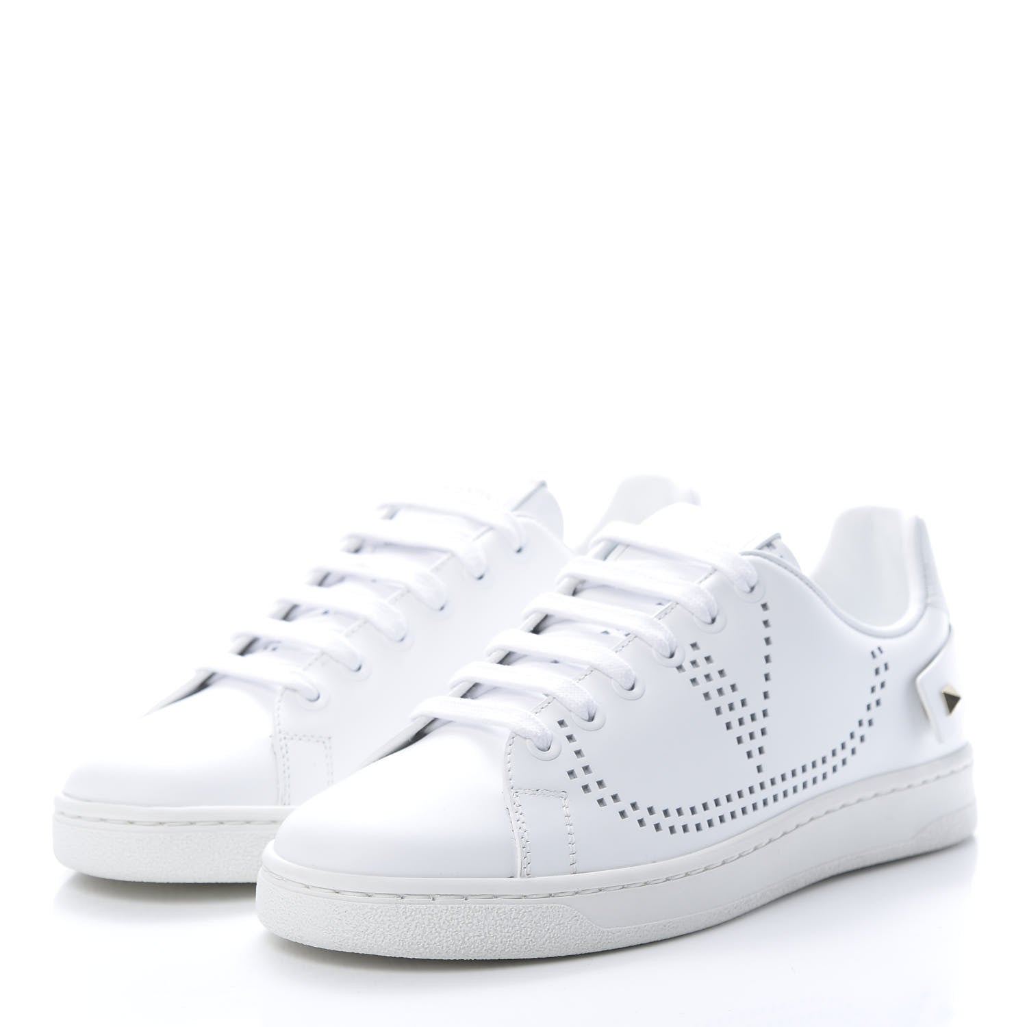 Valentino Garavani Calfskin Womens Backnet Sneakers 35.5 White 3 of 9