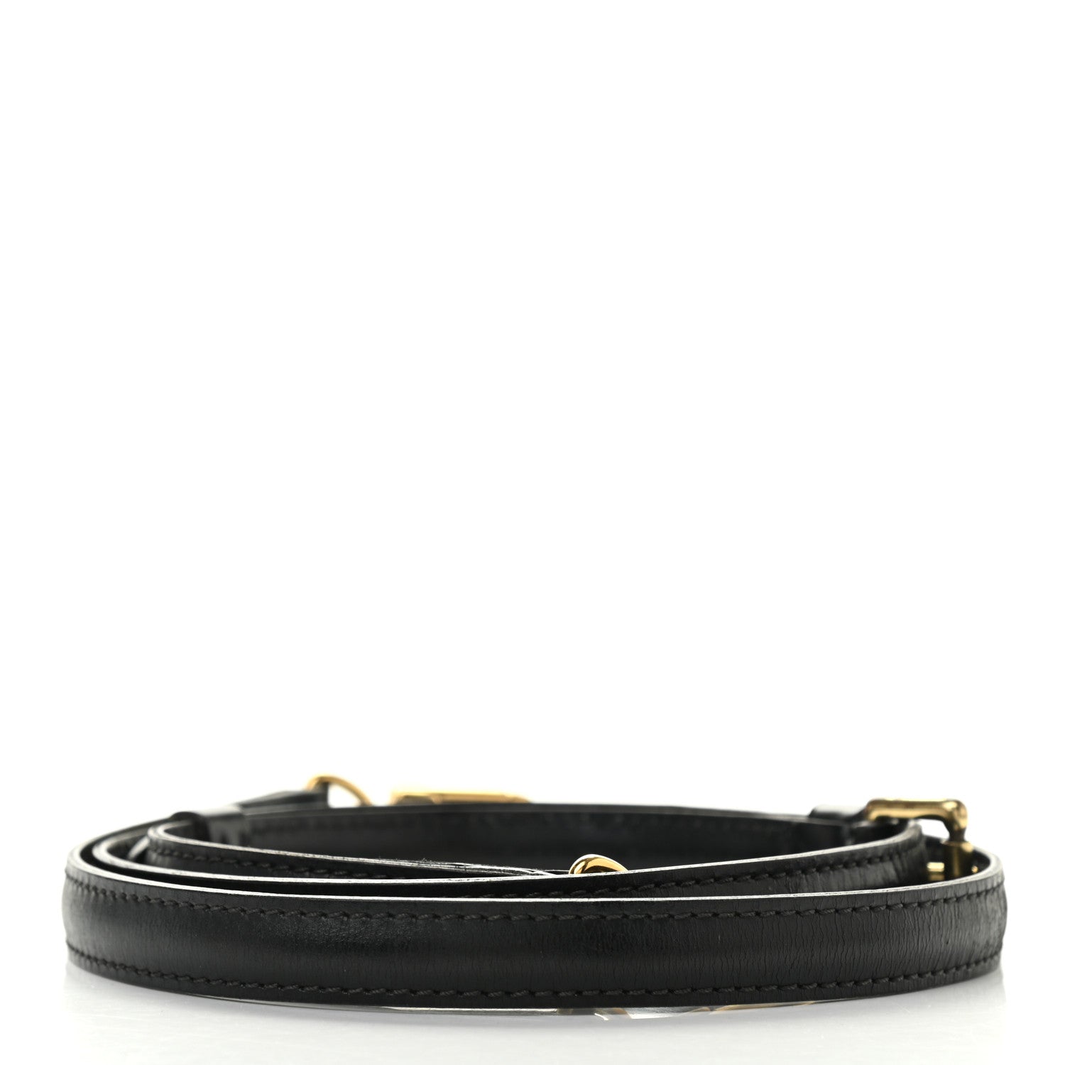 Louis Vuitton Calfskin 16mm Adjustable Shoulder Strap Black 2 of 14