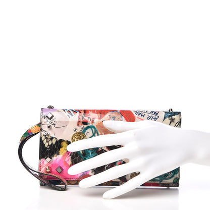 Christian Louboutin Patent Printed Collage Flap Wallet Multicolor 2 of 6
