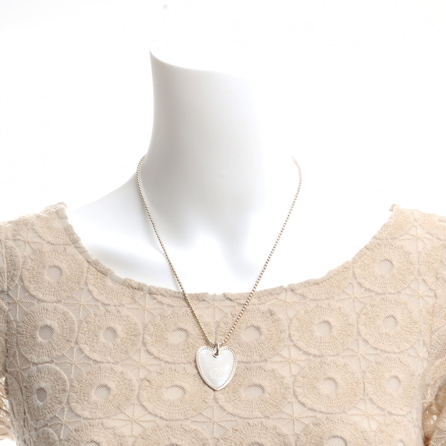 Sterling Silver Heart Tag Necklace