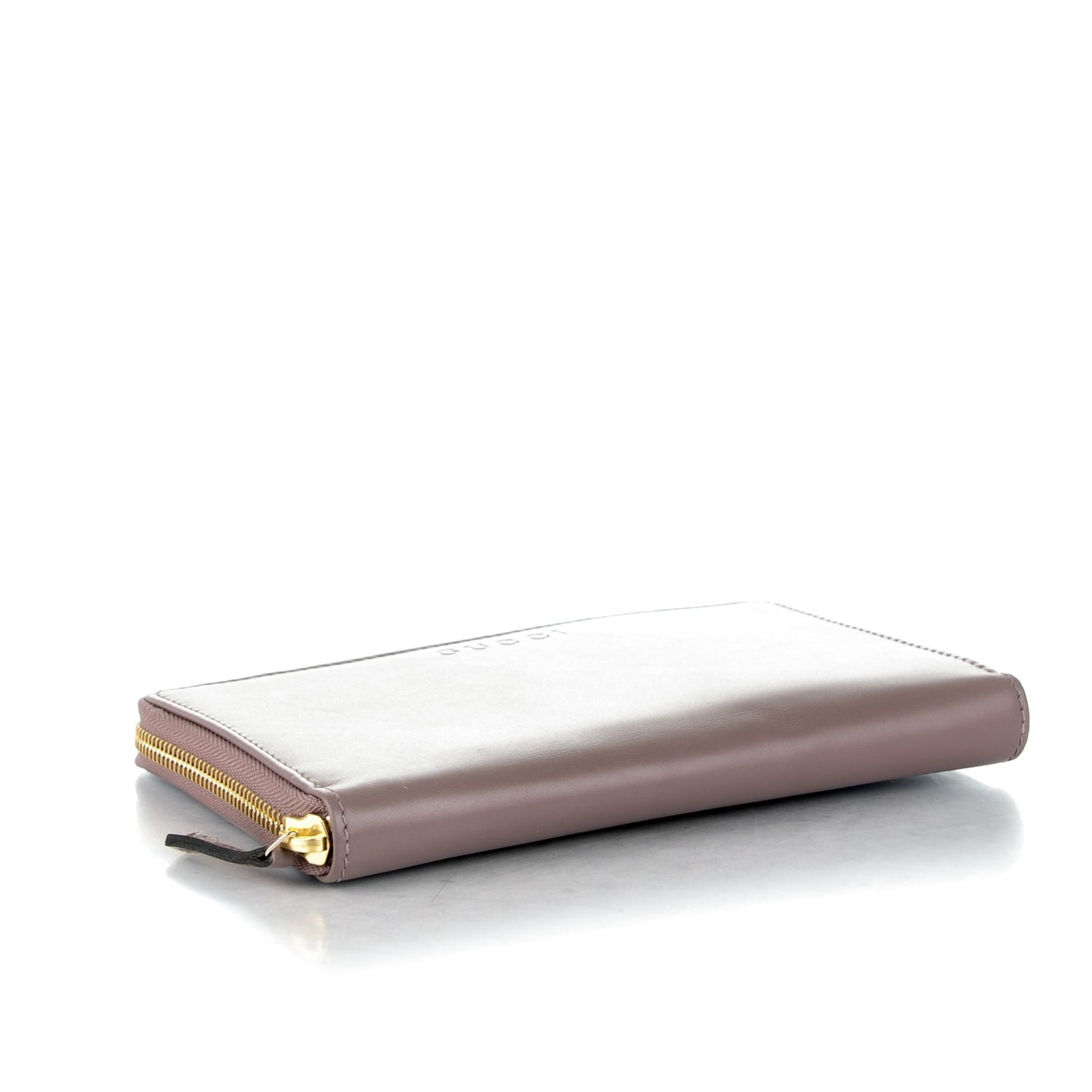 Smooth Calfskin Zip Around Travel Wallet Light Purple