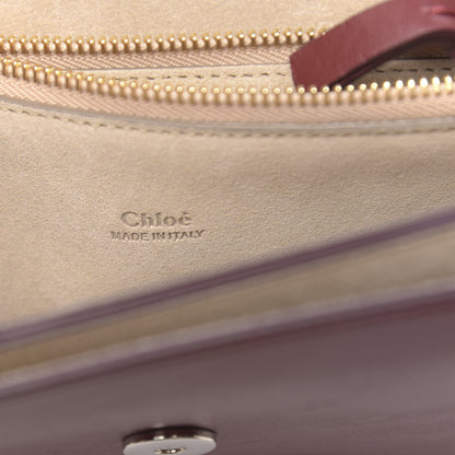 Chloe Calfskin Suede Medium Faye Shoulder Bag Plum Purple 6 of 10