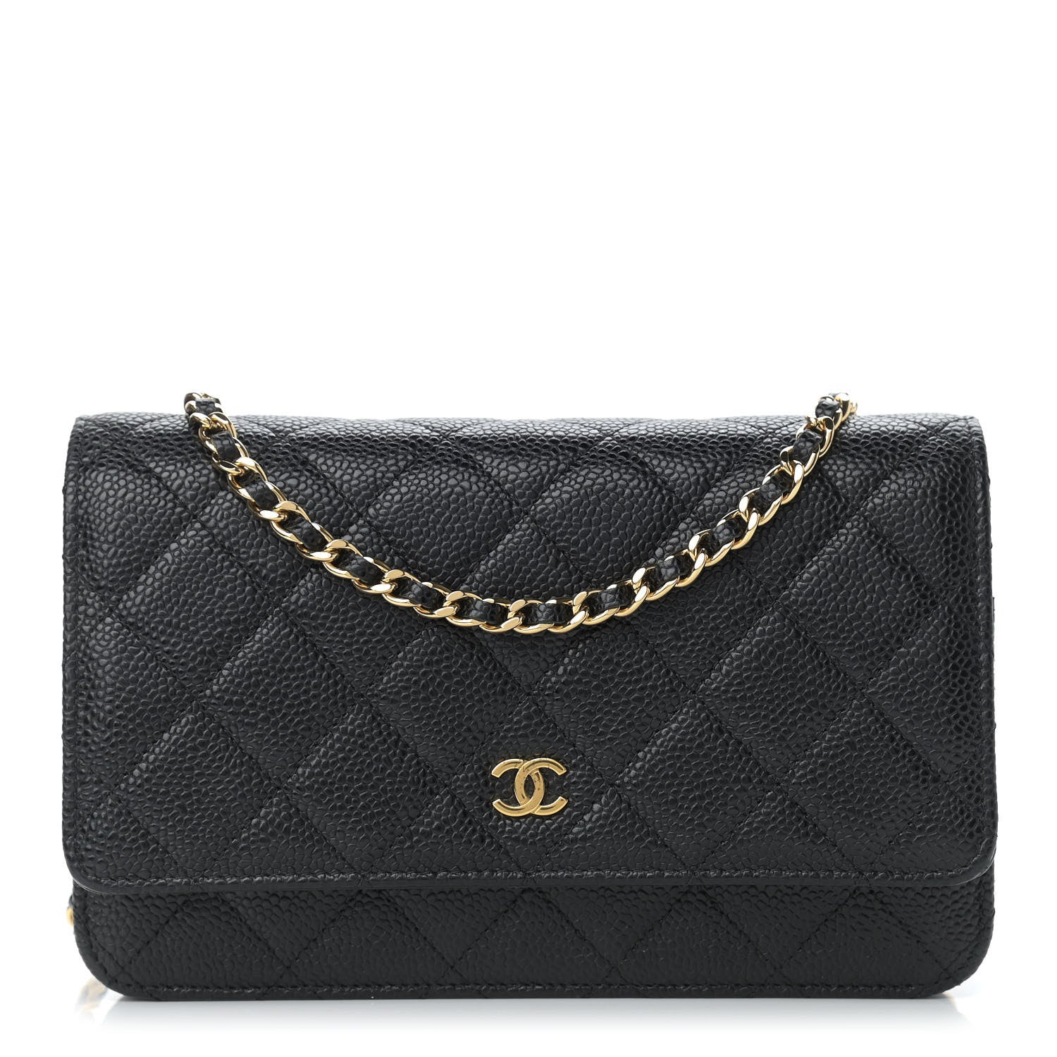 Chanel Caviar Quilted Wallet On Chain WOC Black 1 of 10