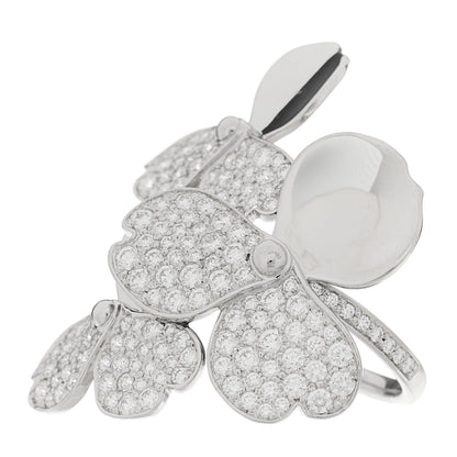 Tiffany Platinum Diamond Paper Flowers Cluster Ring 52 6 3 of 7