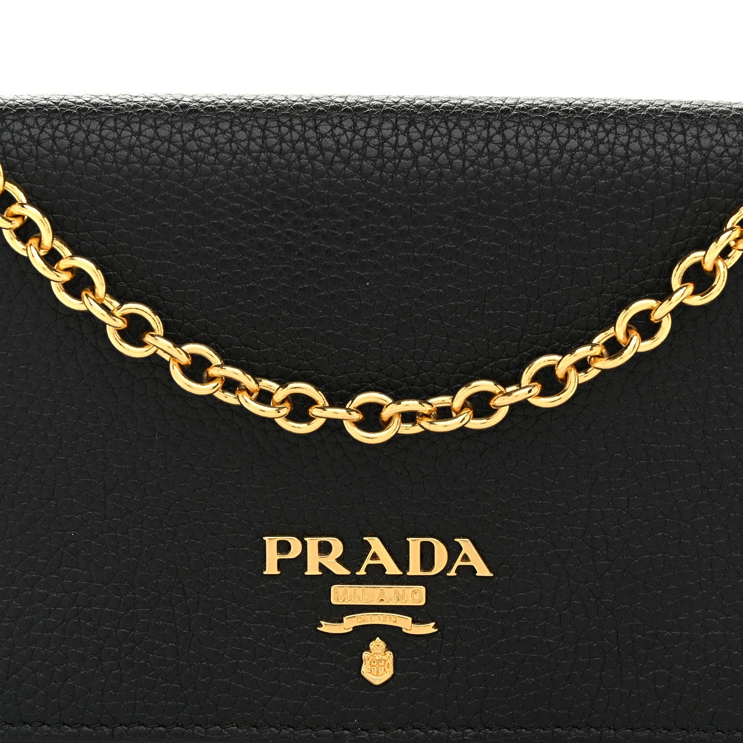 Prada Vitello Daino Mini Chain Bag Black 8 of 10
