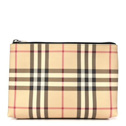 Burberry Vintage Check Zip Pouch Antique Yellow 1 of 10