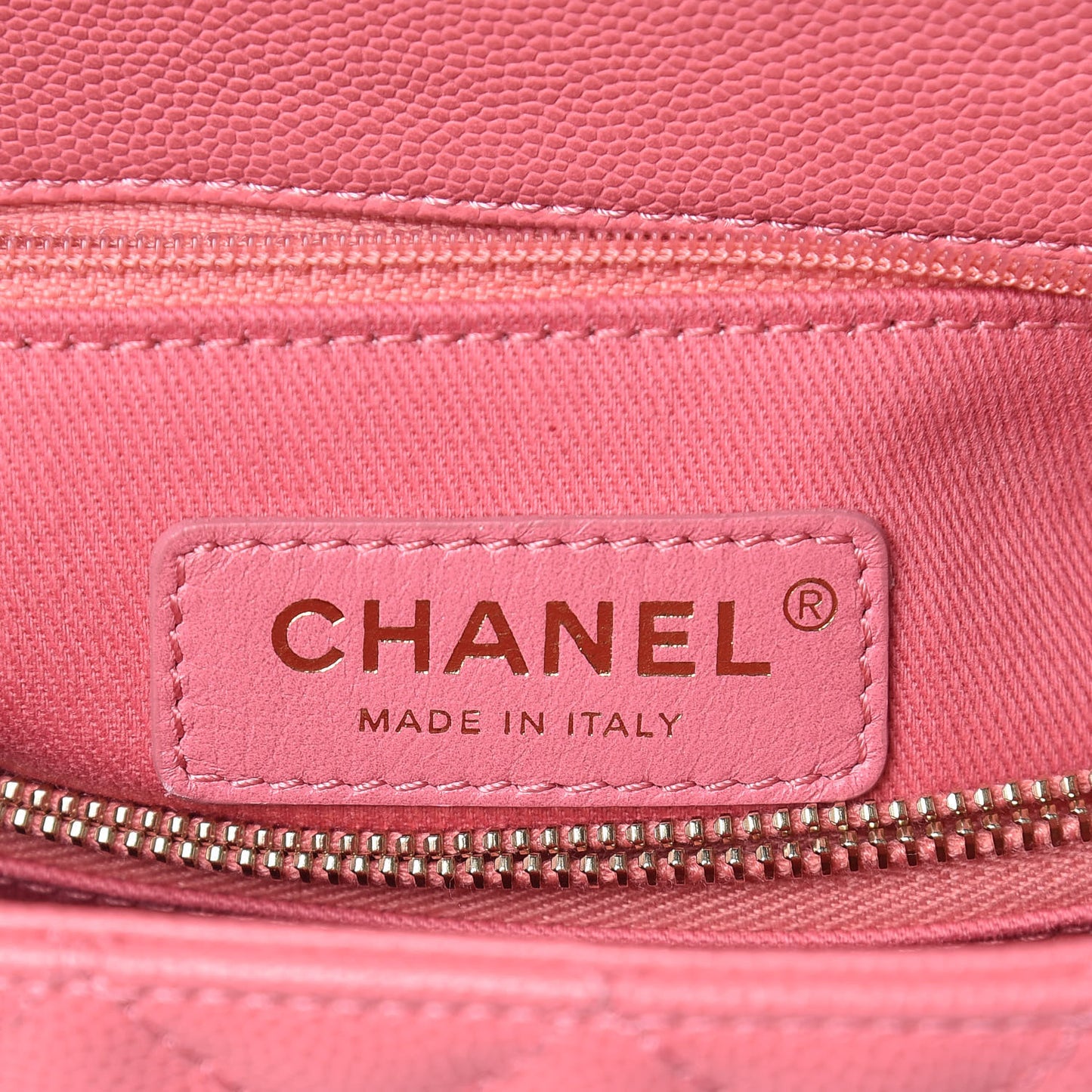 Caviar Lizard Embossed Quilted Small Coco Handle Flap Pink