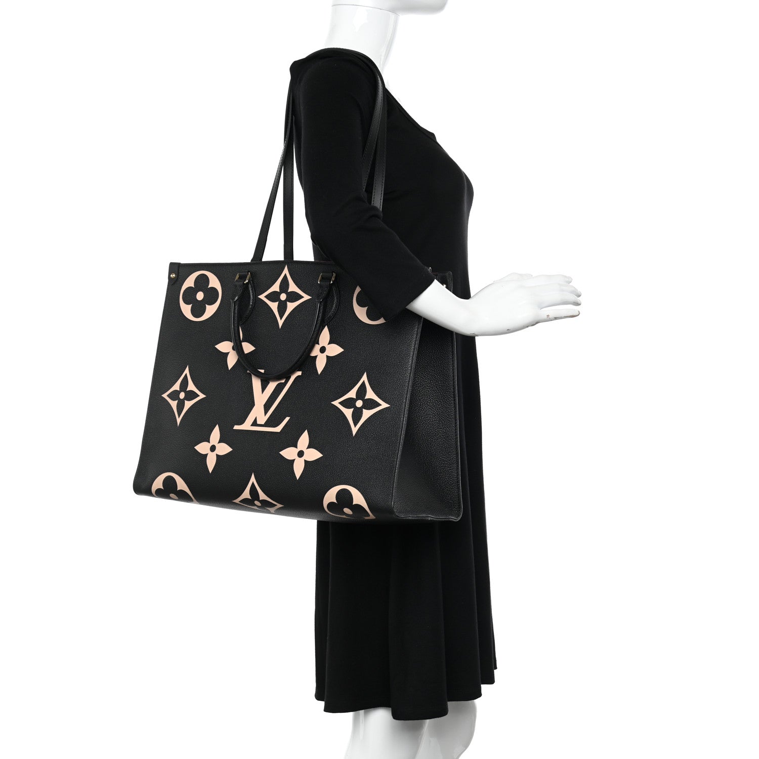 Louis Vuitton Empreinte Monogram Giant Onthego GM Black Beige 2 of 9
