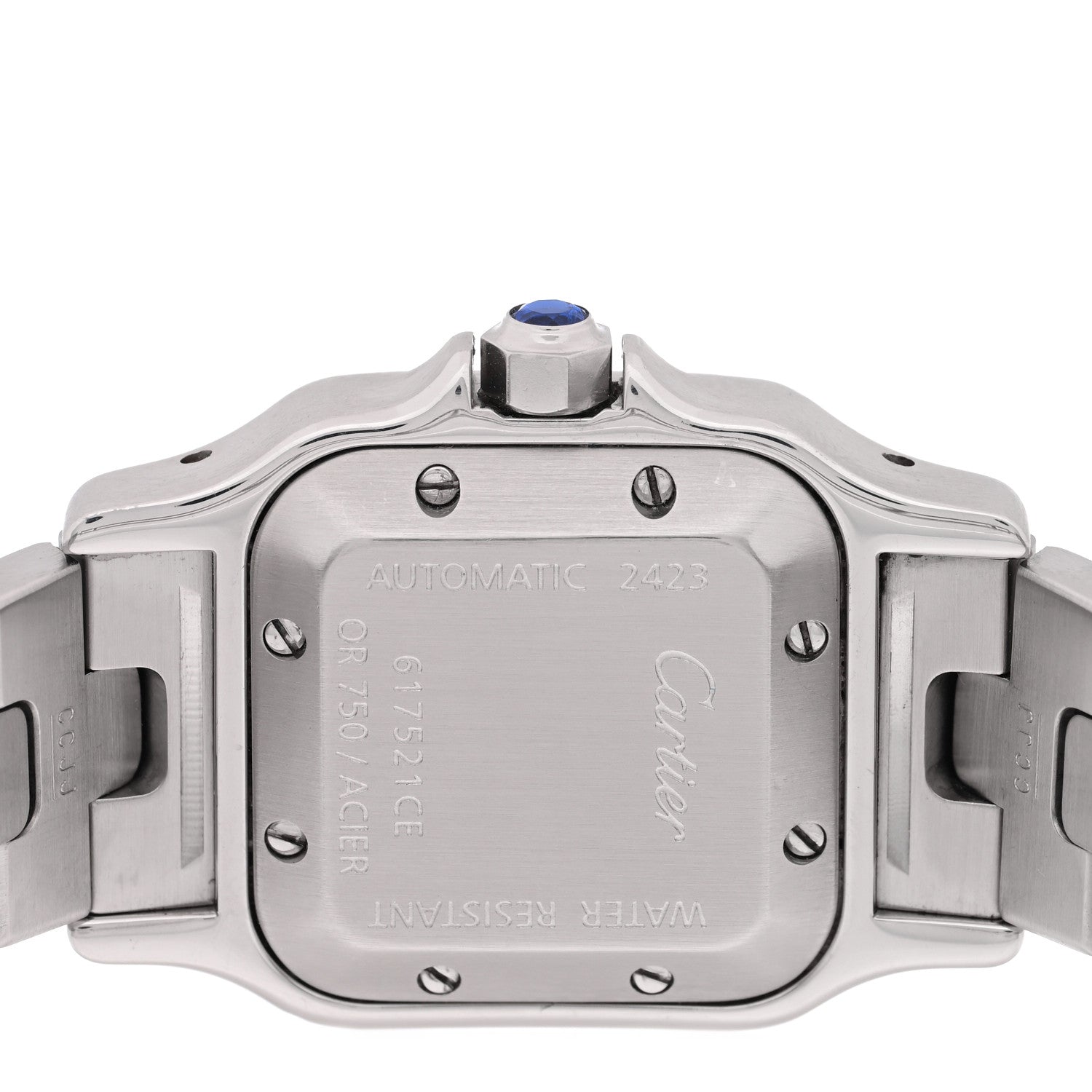 Cartier Stainless Steel 18K Yellow Gold 24mm Santos De Cartier Galbee Automatic Watch 4 of 4