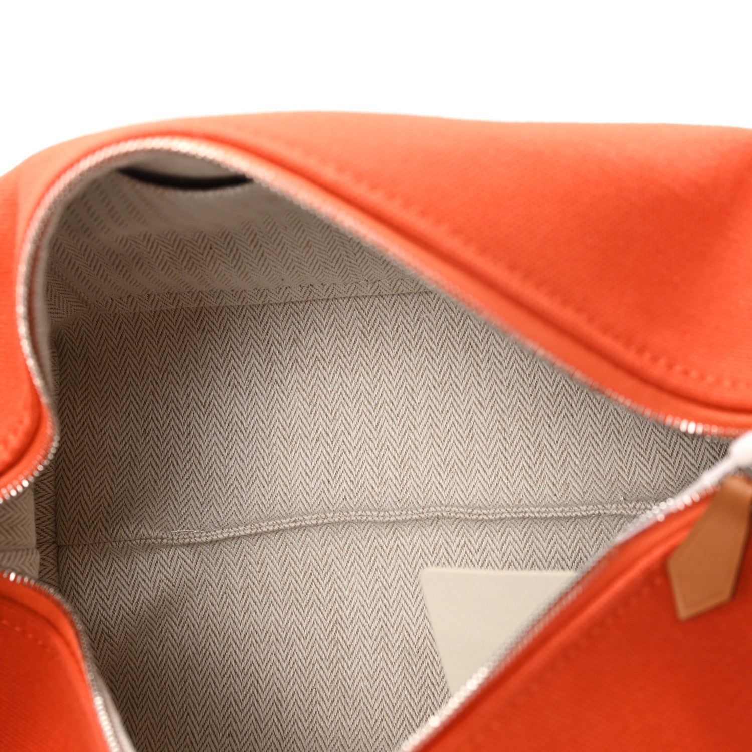 Hermes Canvas Small Bride-A-Brac Pouch Orange Feu 5 of 6