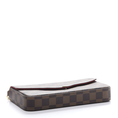 Louis Vuitton Damier Ebene Pochette Felicie Chain Wallet 4 of 14